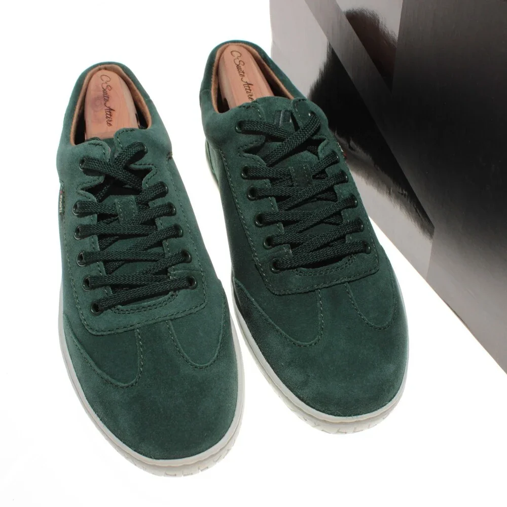 Piloti NWB Shift Lace Up Driving Sneakers Size 8.5 US Tennessee Pine Green Suede